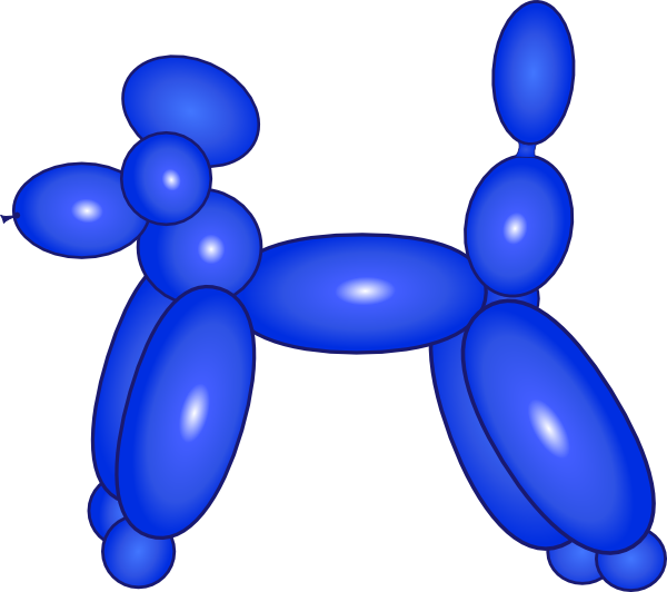 Balloon Dog Blue clip art - vector clip art online, royalty free ...