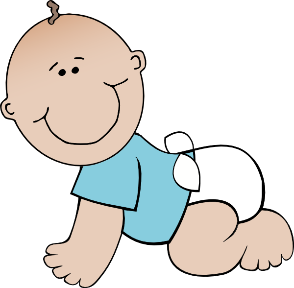 Crawling Baby clip art - vector clip art online, royalty free ...