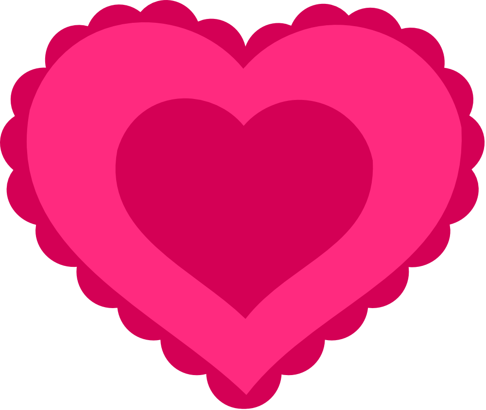 OnlineLabels Clip Art - Pink Lace Heart