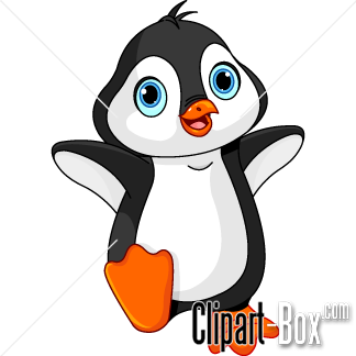 CLIPART PENGUIN WALKING | Royalty free vector design