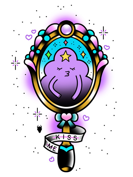 Adventure Time Tattoo Flash Art Print by DerickJames | Society6