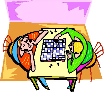 Playing chess Clip Art