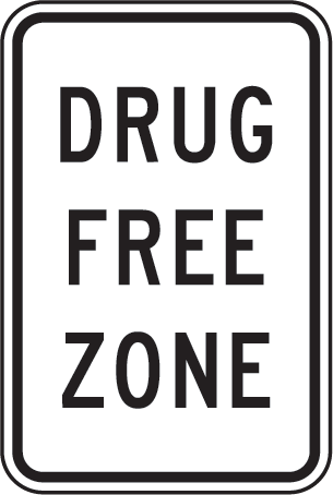 Drug Free Zone Sign by SafetySign.com - F7466
