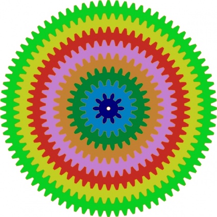 Colorful Gears clip art - Download free Other vectors