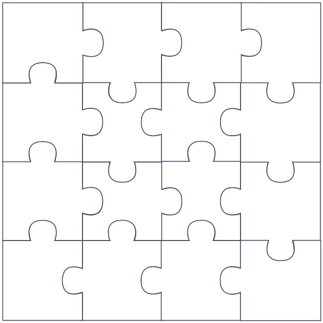 Puzzle Piece Template Printable Large - Invitation Templates