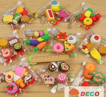 New cute Food erasers Funny cartoon erasers with Wholesale Price ...