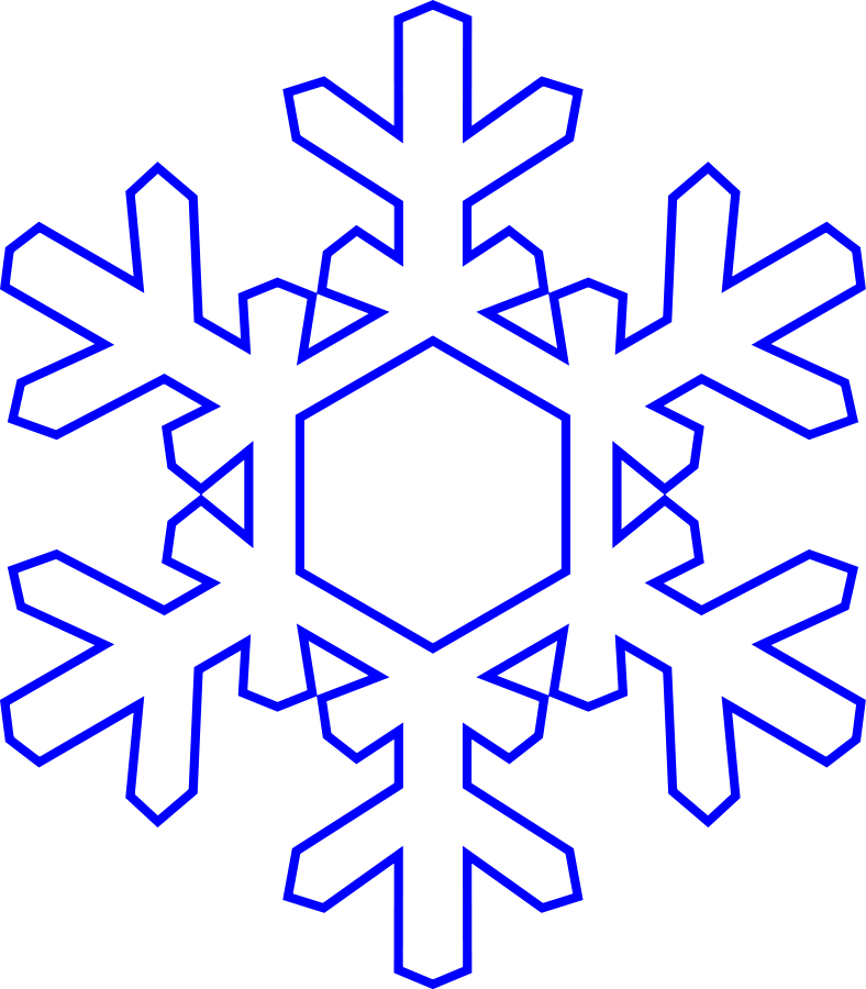 Snowflake (simply) Clipart, vector clip art online, royalty free ...