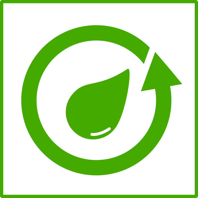 Clipart - eco green recycle water icon