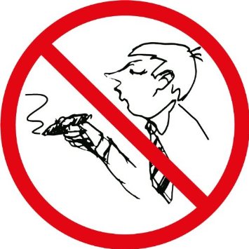 Amazon.com - Ban Stop Sign No Smoking Draw Car Bumper Sticker ...