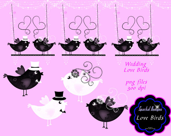 Love Bird Clip art Instant Download Love Birds Clipart Digital ...