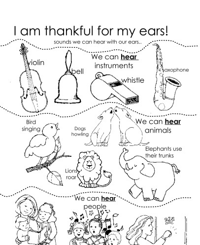 Lesson 18: I'm thankful for my ears | Sunbeams | Pinterest