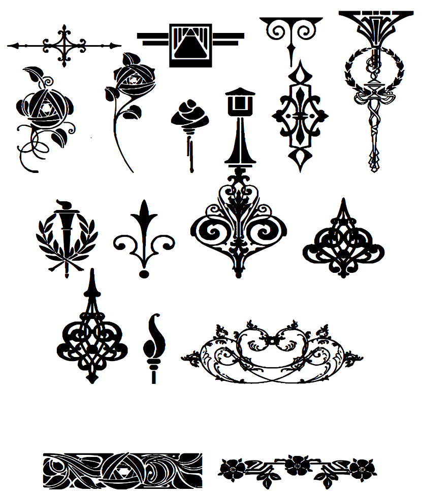 Art Nouveau Ornament - Cliparts.co