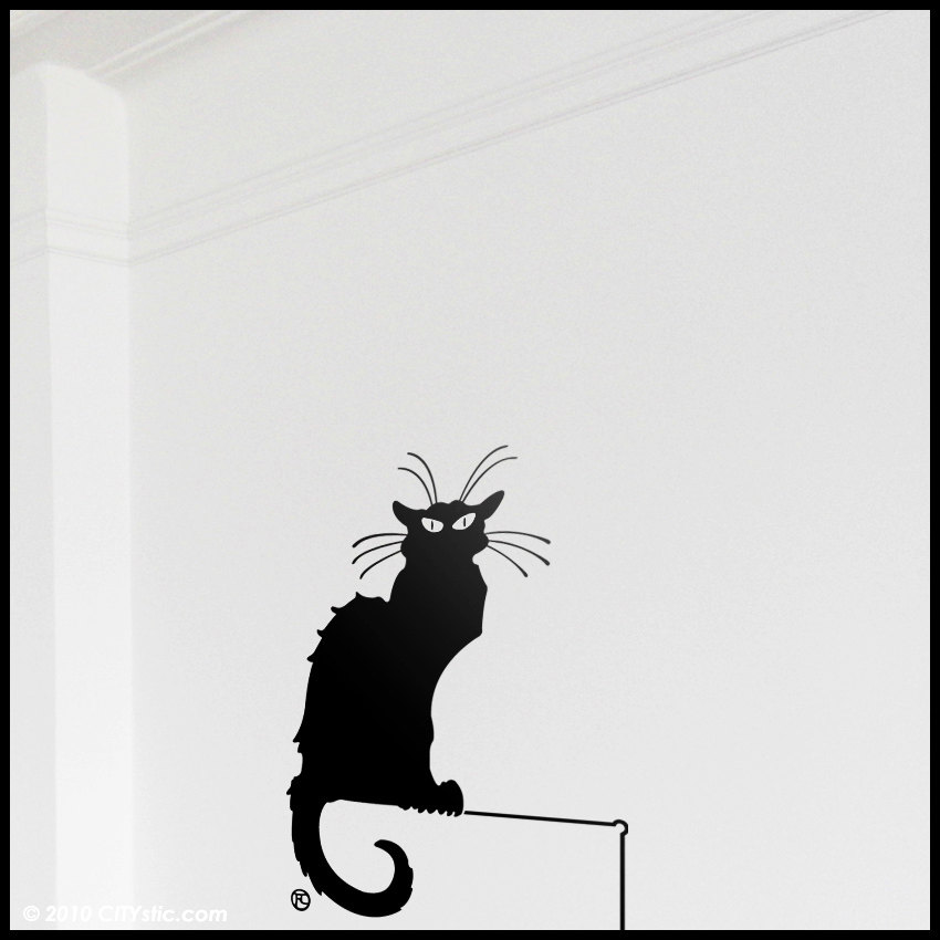 Popular items for black cat decal on Etsy
