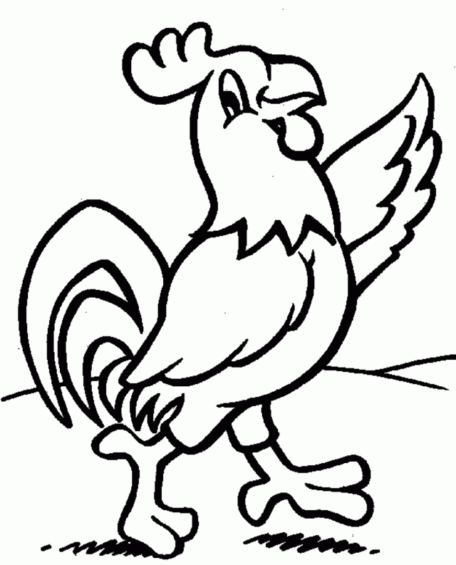 Download Rooster Farm Animal Coloring Pages For Kids Or Print ...