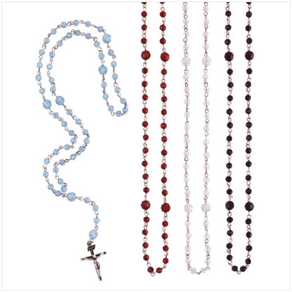 Antique-Style Silver Finish Rosary Beads