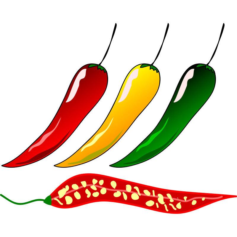 Clipart - Chilli,Prik Kee Noo Thai