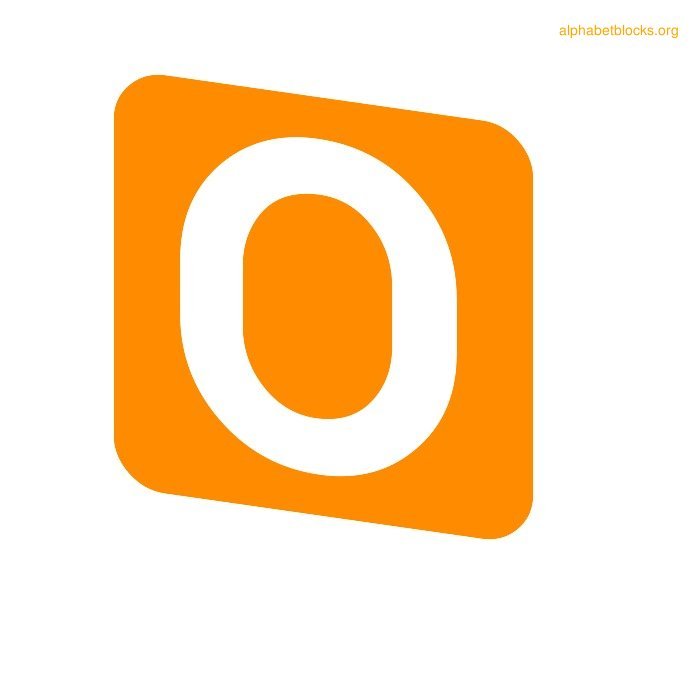 Tiled Block Letter Alphabets in Orange | Alphabet Blocks Org