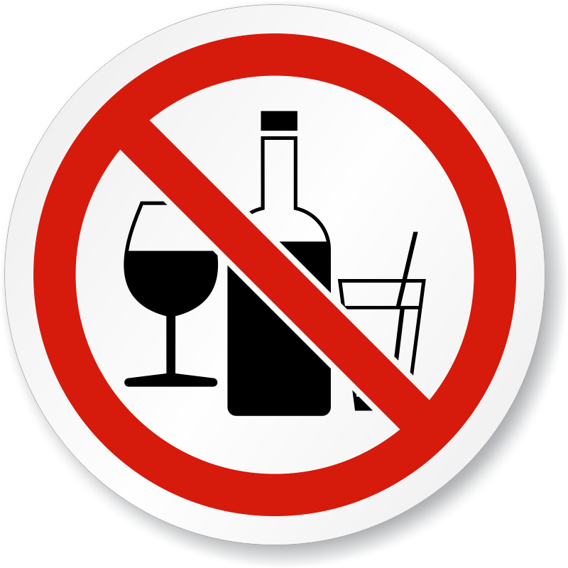 Pix For > Alcohol Prohibited Sign