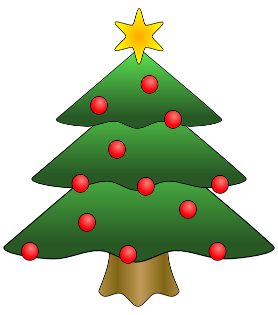 Christmas Tree 1 Evergreen Xmas Peace Symbol Sign Christmas Clip ...