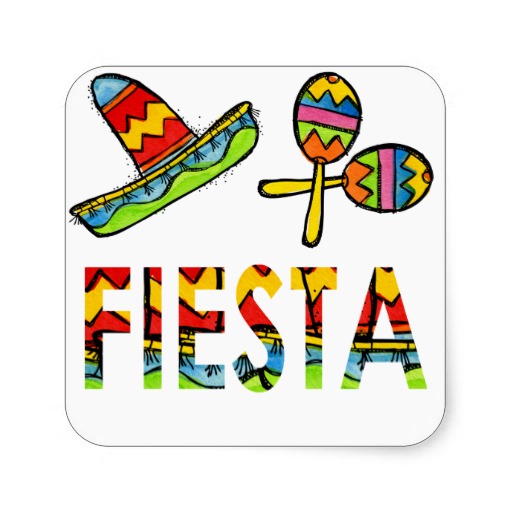 Mexican Fiesta Party Sombrero Maraca Stickers | Zazzle