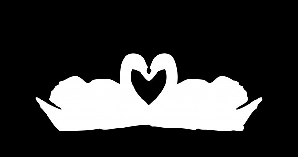 Swans Love Heart Clipart Free Stock Photo - Public Domain Pictures