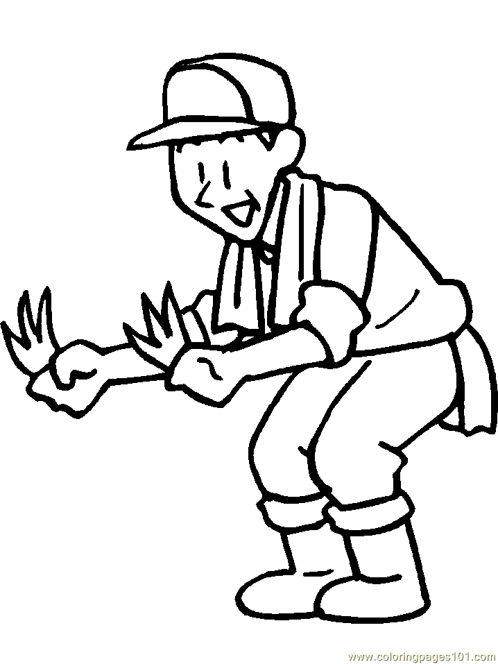 Coloring Pages farmer (Other > Farmer or Gardener) - free ...