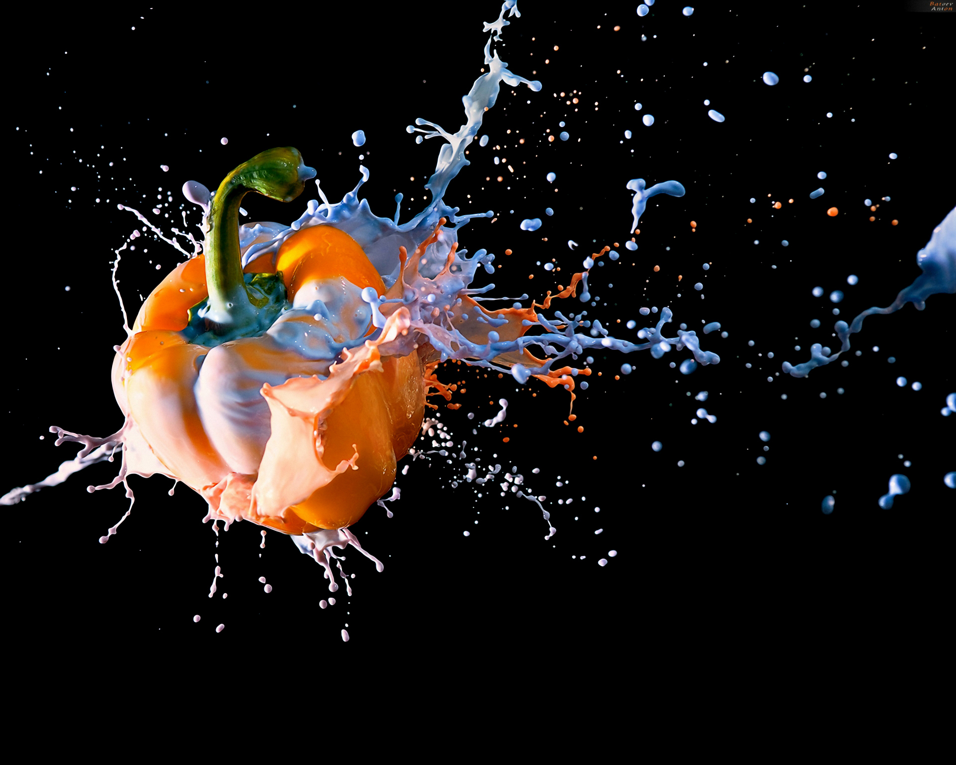 Wallpaper Pepper, Yellow Spray Paint, White | HD Wallpapers