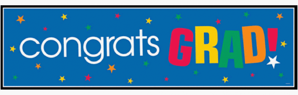 BANNER-GIANT CONGRATS GRAD 65"X20" | The Party Bazaar