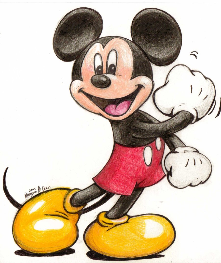 Mickey Mouse Pencil Drawing | DrawingSomeone.com
