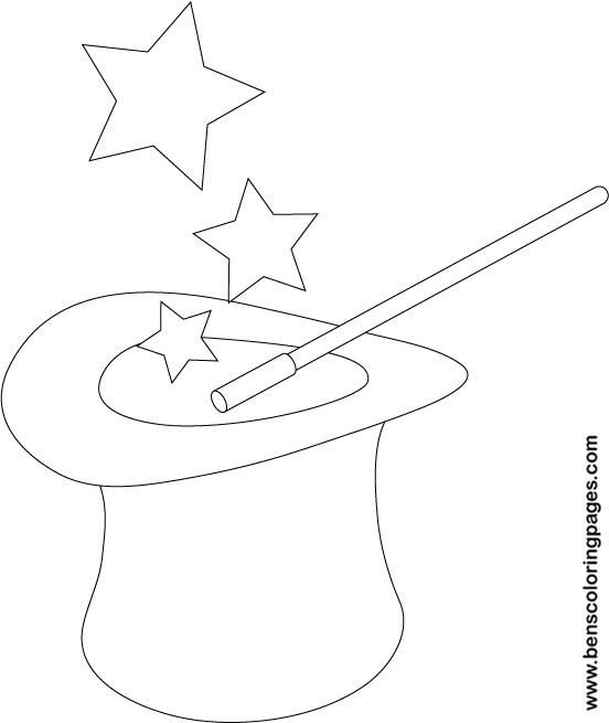 Magic Hat coloring pages