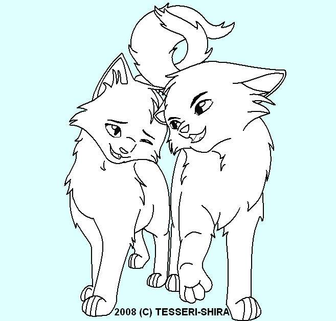 Young Love Free Cat Lineart by Tesseri-Shira on DeviantArt
