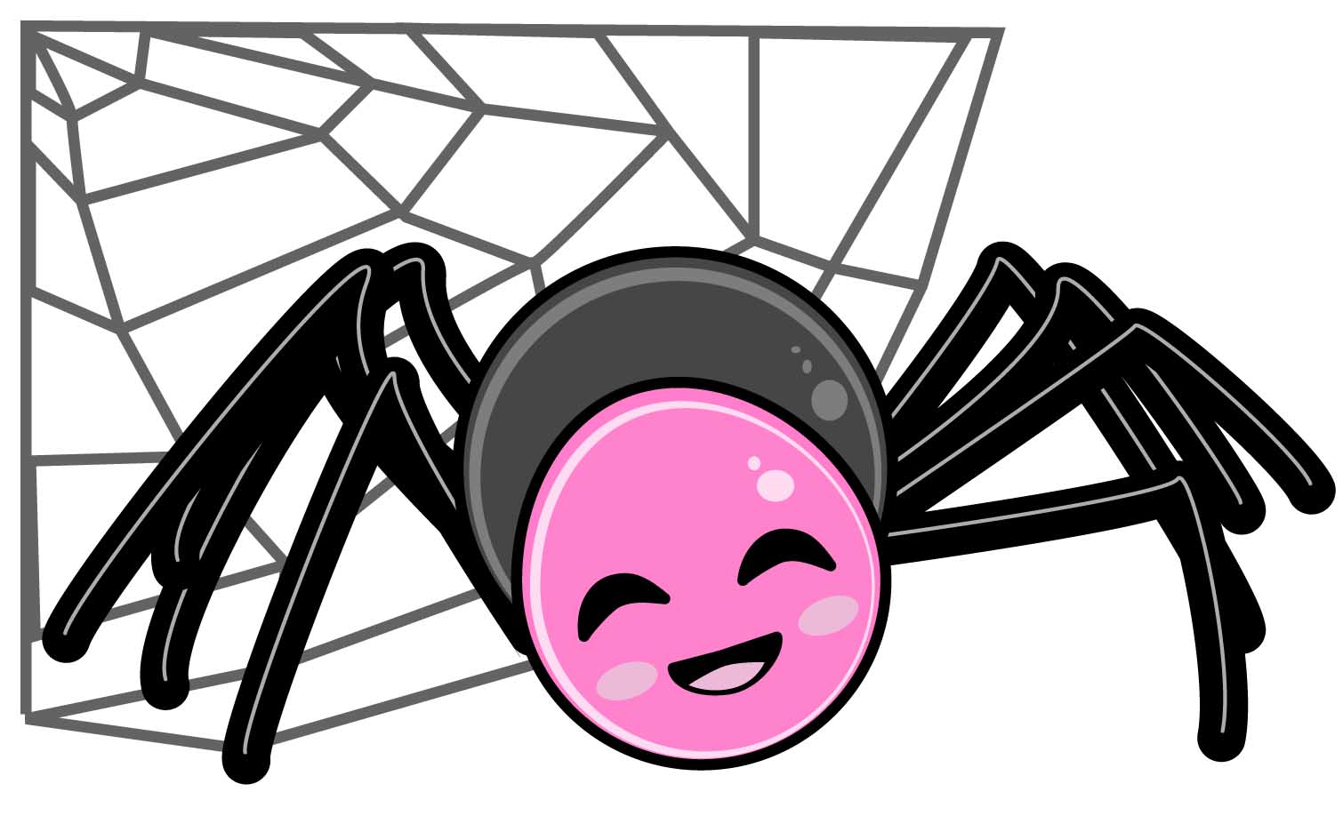 Cute Spider Cartoon Clipart - Free Clipart