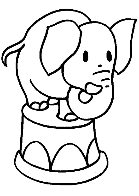 Preschool Coloring Pages Elephant Circus - Animal Coloring pages ...
