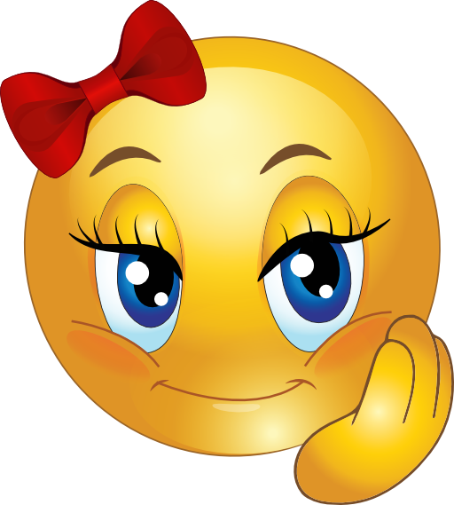 Cute Pretty Girl Smiley Emoticon Clipart | i2Clipart - Royalty ...