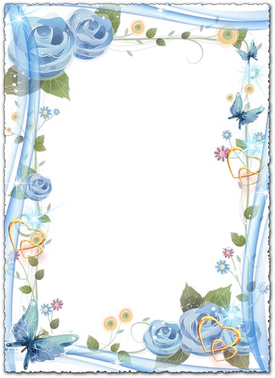 floral-photo-frame-with-hearts ...