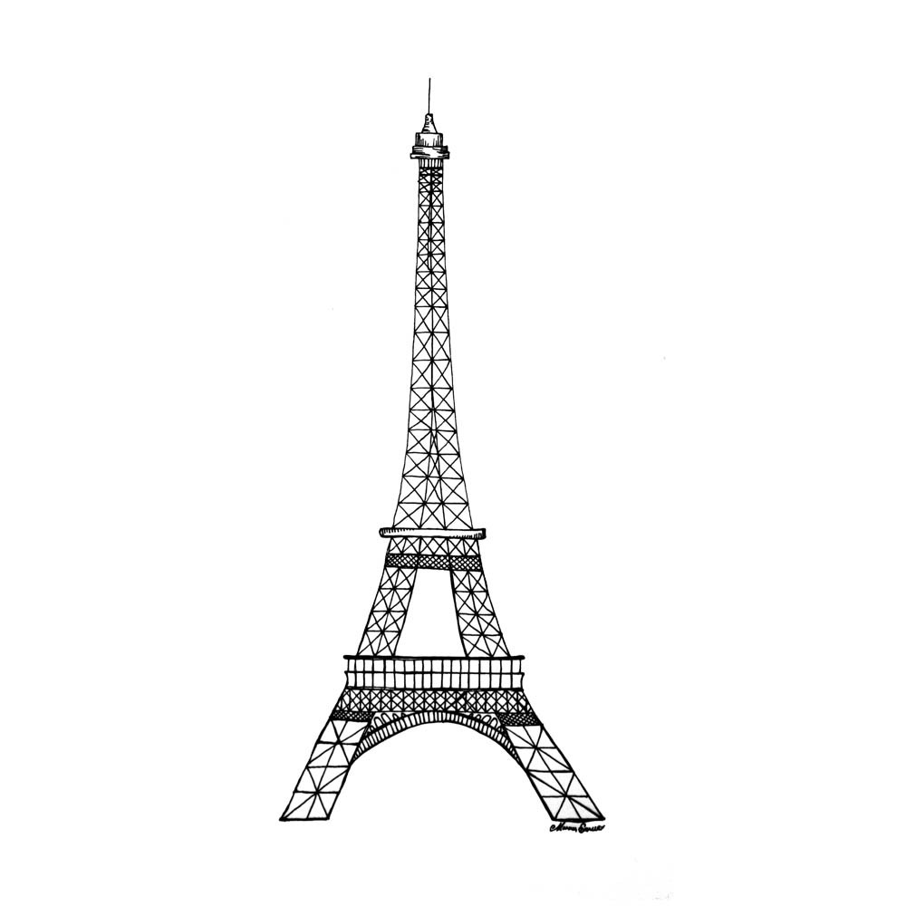 Eiffel Tower Drawing | DrawingSomeone.com
