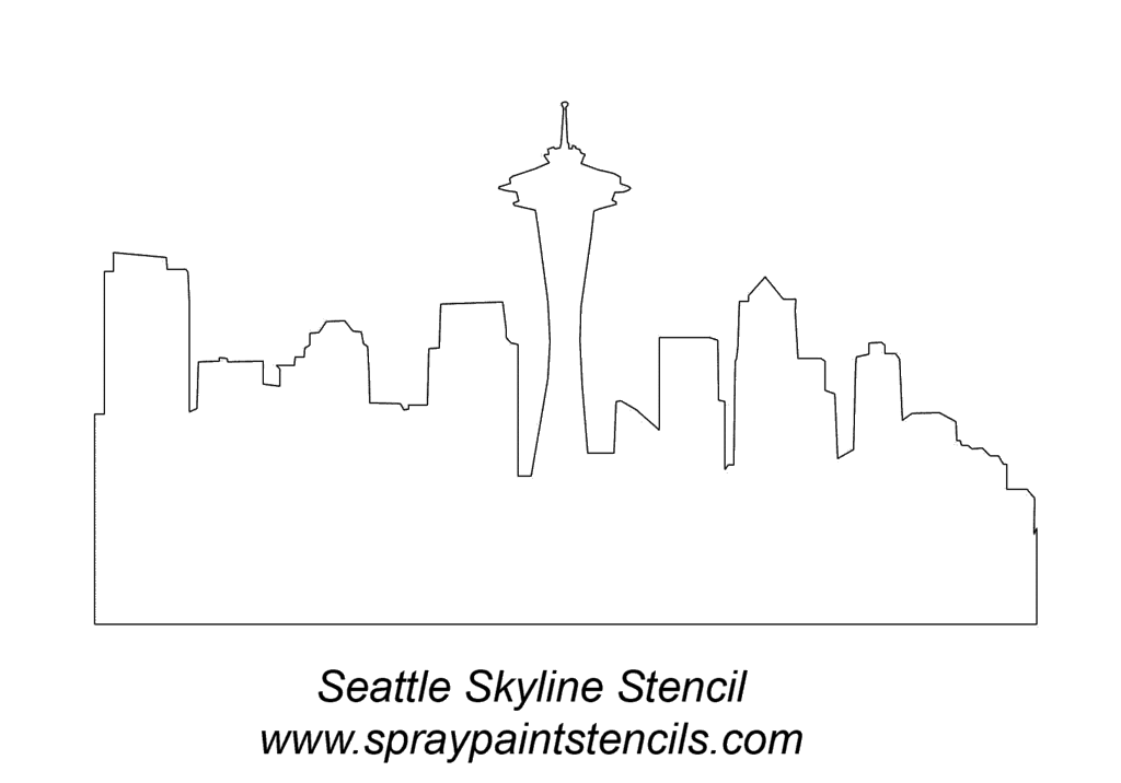 seattle-skyline-stencil.gif (1024×716) | Tattoo Brainstorm | Pinterest