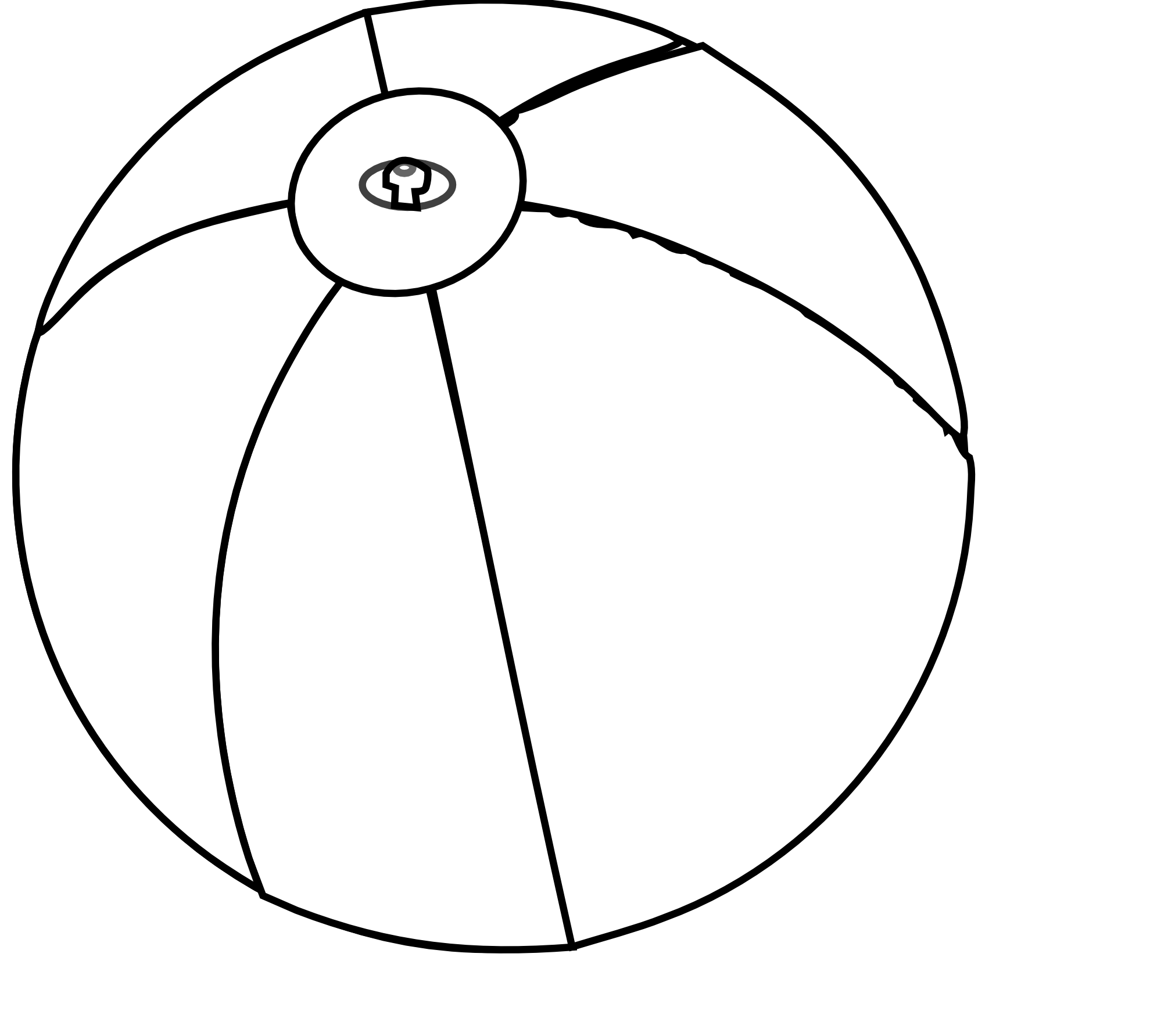 beach ball black white line art hunky dory SVG colouringbook.