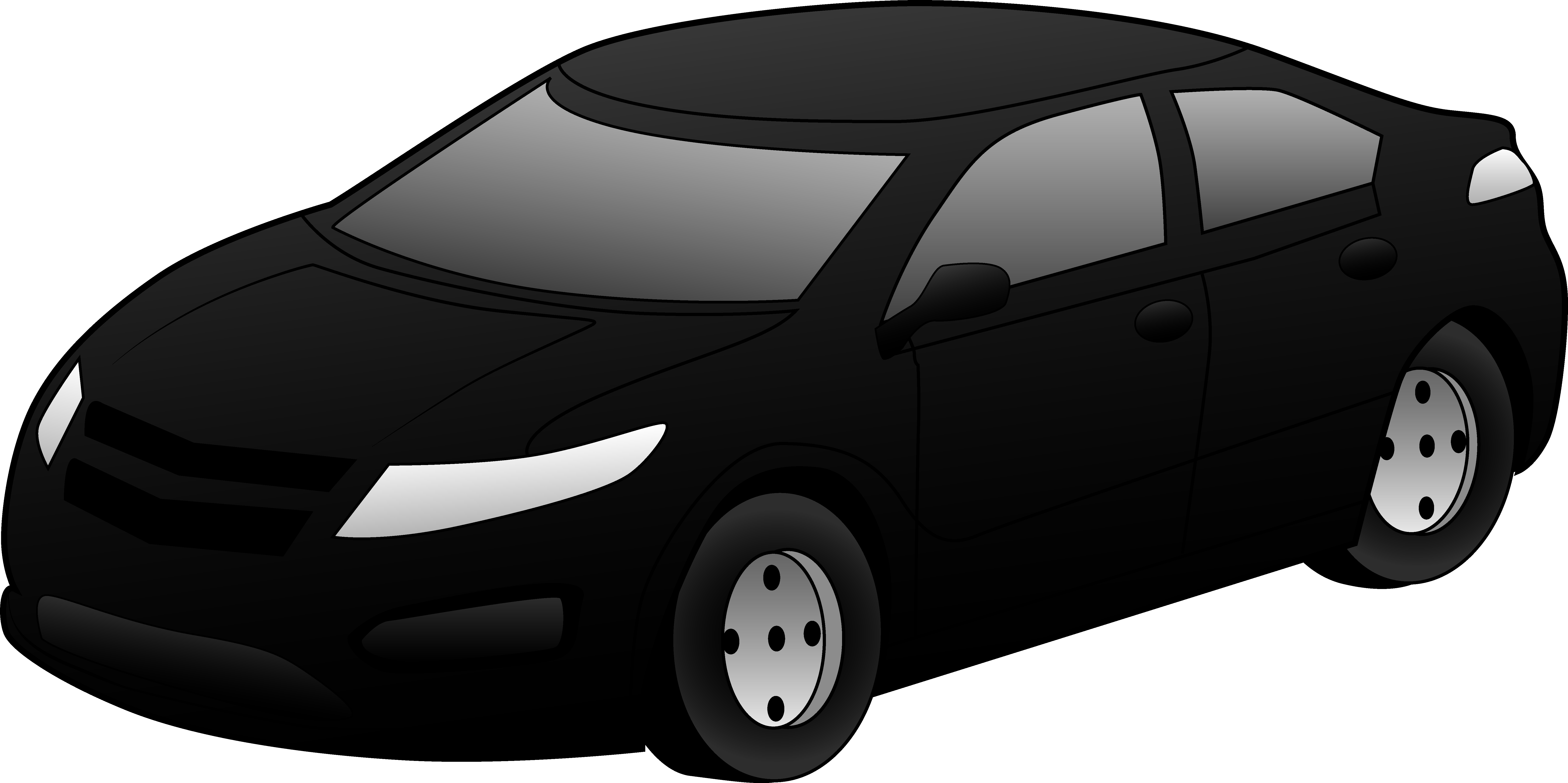 Cool Black Sports Car - Free Clip Art