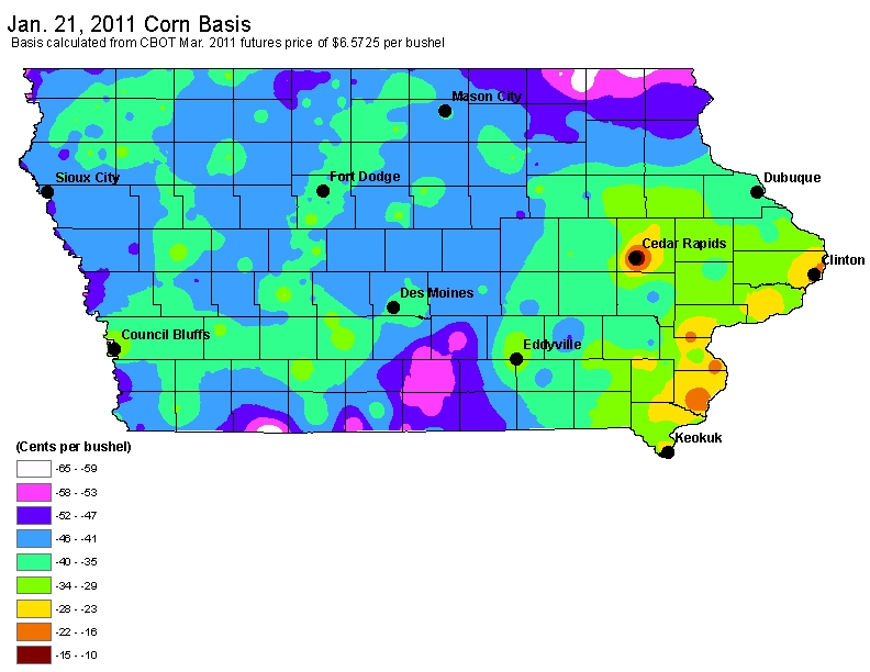CARD: Daily Corn and Soybean Basis Maps for Iowa and the Midwest