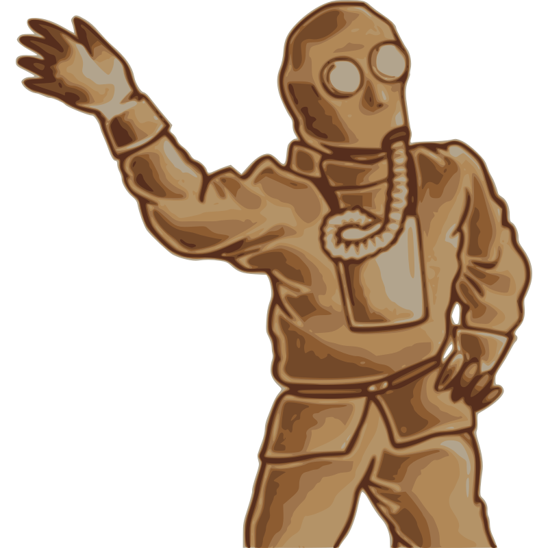 Clipart - Japanese Gas Mask Man