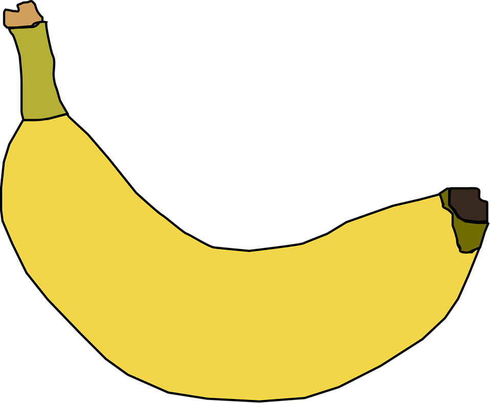 Free Stock Photos | Illustration of a yellow banana | # 11398 ...