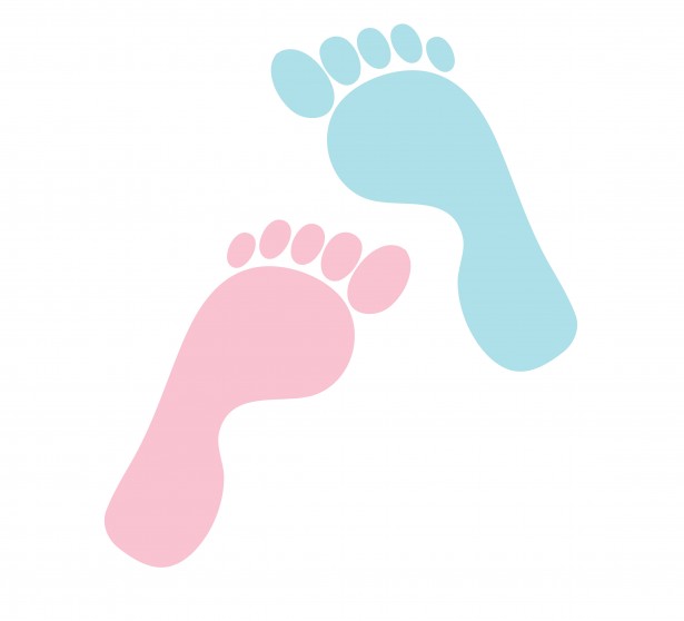 Baby Pink Footprints Clip Art Images & Pictures - Becuo