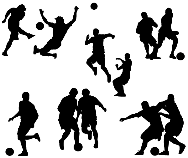 Free Football Player Silhouettes Vector Images | Download Free ...