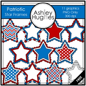 PATRIOTIC STAR FRAMES {GRAPHICS FOR COMMERCIAL USE ...