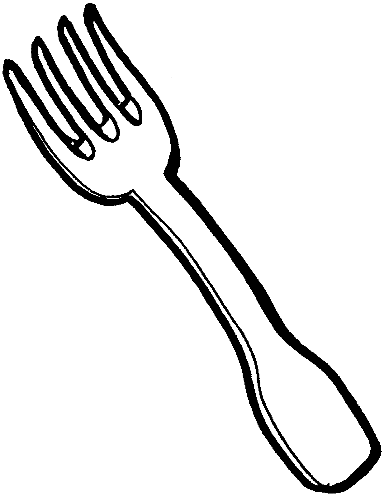 fork clipart Colouring Pages