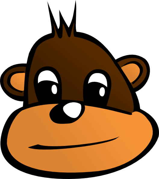 Monkey Head Clip Art at Clker.com - vector clip art online ...