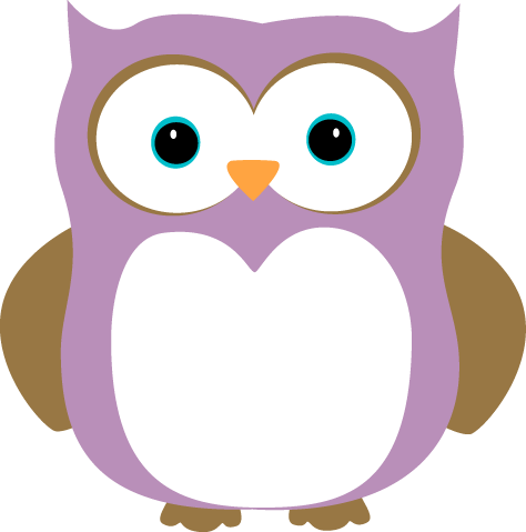 Purple and Brown Owl Clip Art - Purple and Brown Owl Image