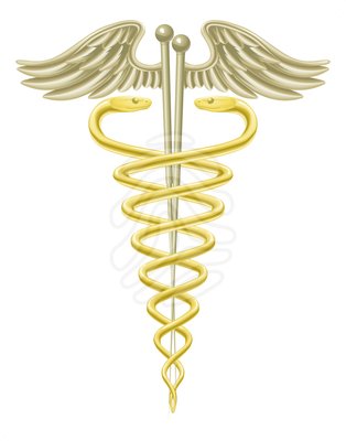 Acupuncture needles caduceus - clipart #