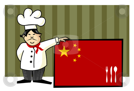 Chef of chinese cuisine stock vector